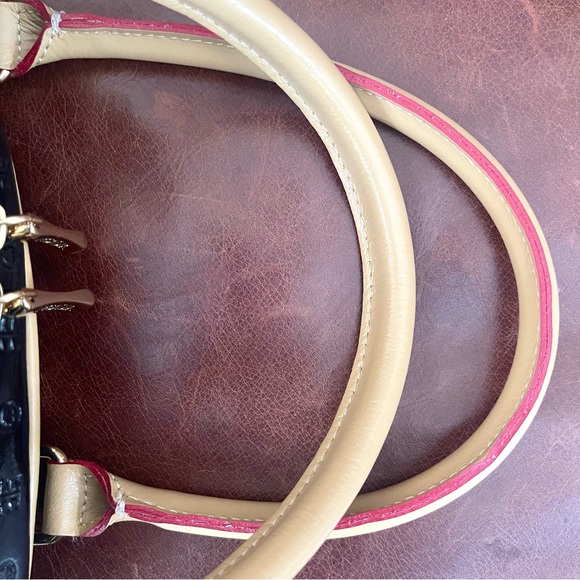 Authentic Arcadia Patent Leather Convertible Crossbody & Satchel Made In Italy - Picture 7 of 16